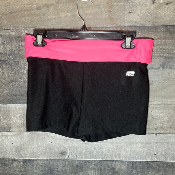 Marika Pants - Marika Tek Black and Pink Athletic Shorts